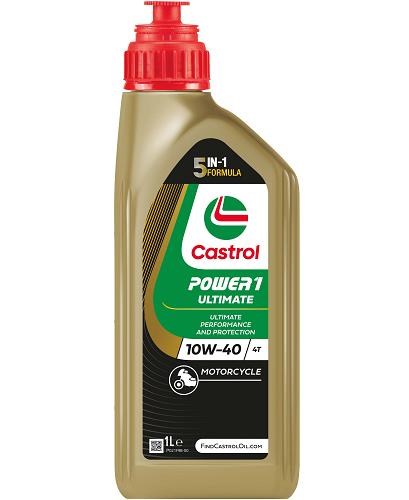Ulei de motor pentru motociclete CASTROL POWER 1 Ultimate 4T 10W40, 1 litru, complet sintetic